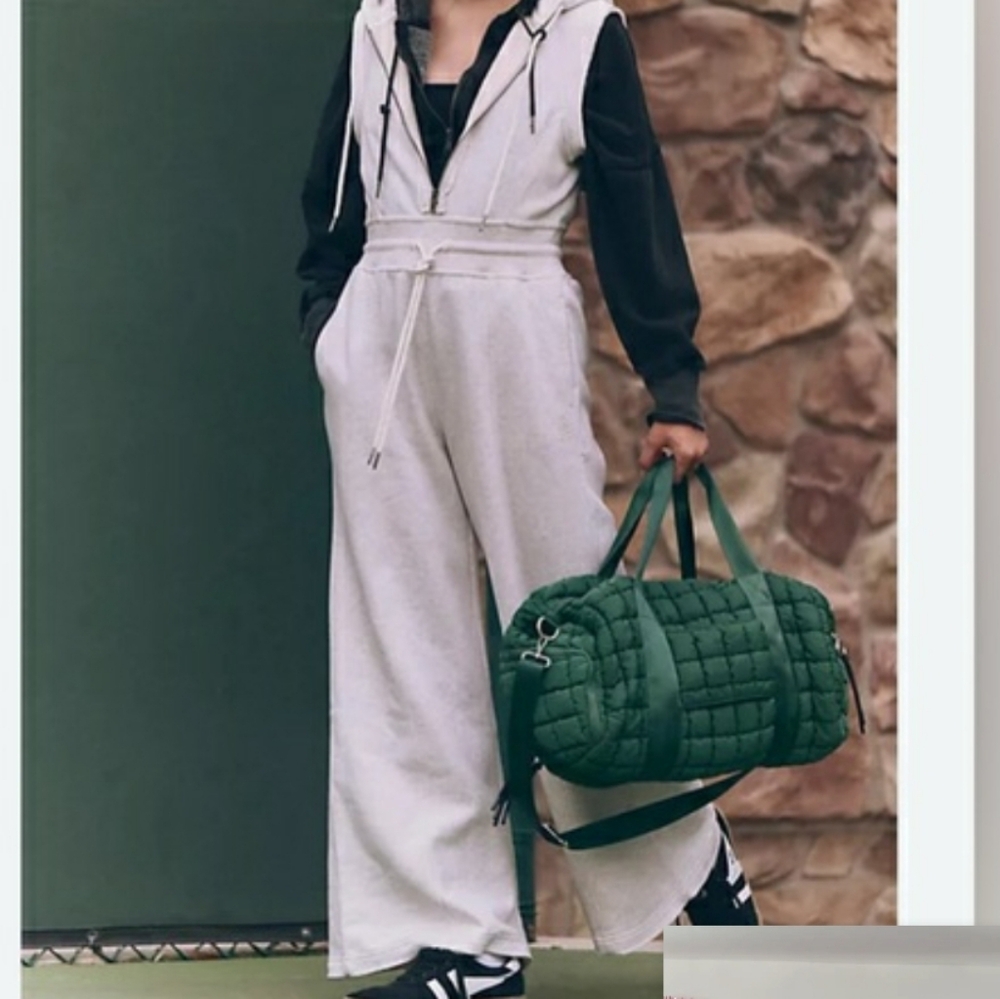 🌻NWT Free People Movement 'Making It' Jumpsuit - Light Gray